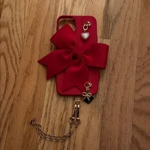 Bow Phone Case with Gold Accents